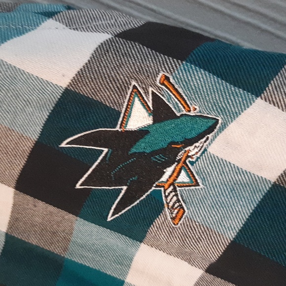 San Jose Sharks Concepts Sport Women's Breakout Flannel Pants - Black/Teal - Picture 3 of 5